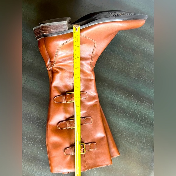 Ecco Brown Leather Knee High with 3 Buckles Zip-Up Boots  Women's Sz 6.5-7 - Picture 4 of 8